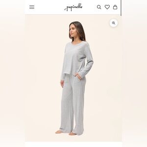 Papinelle Grey Long-Sleeve Loungewear Set